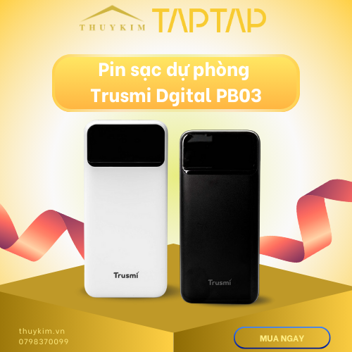 Giảm 40% Pin sạc dự phòng Trusmi Digital