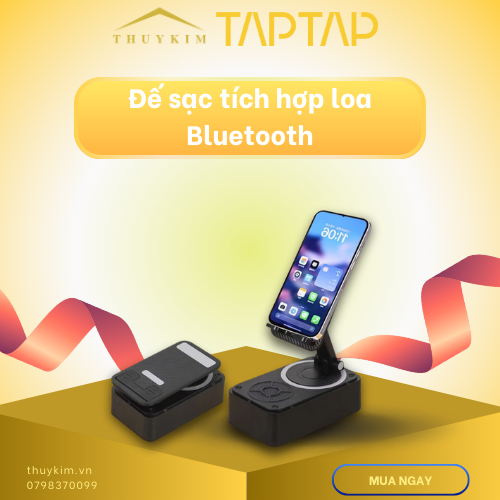 Giảm 40% Đế sạc tích hợp loa Bluetooth